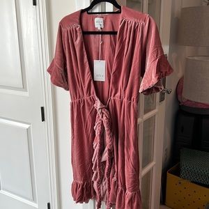 NWT Misa Medium Velvet wrap dress